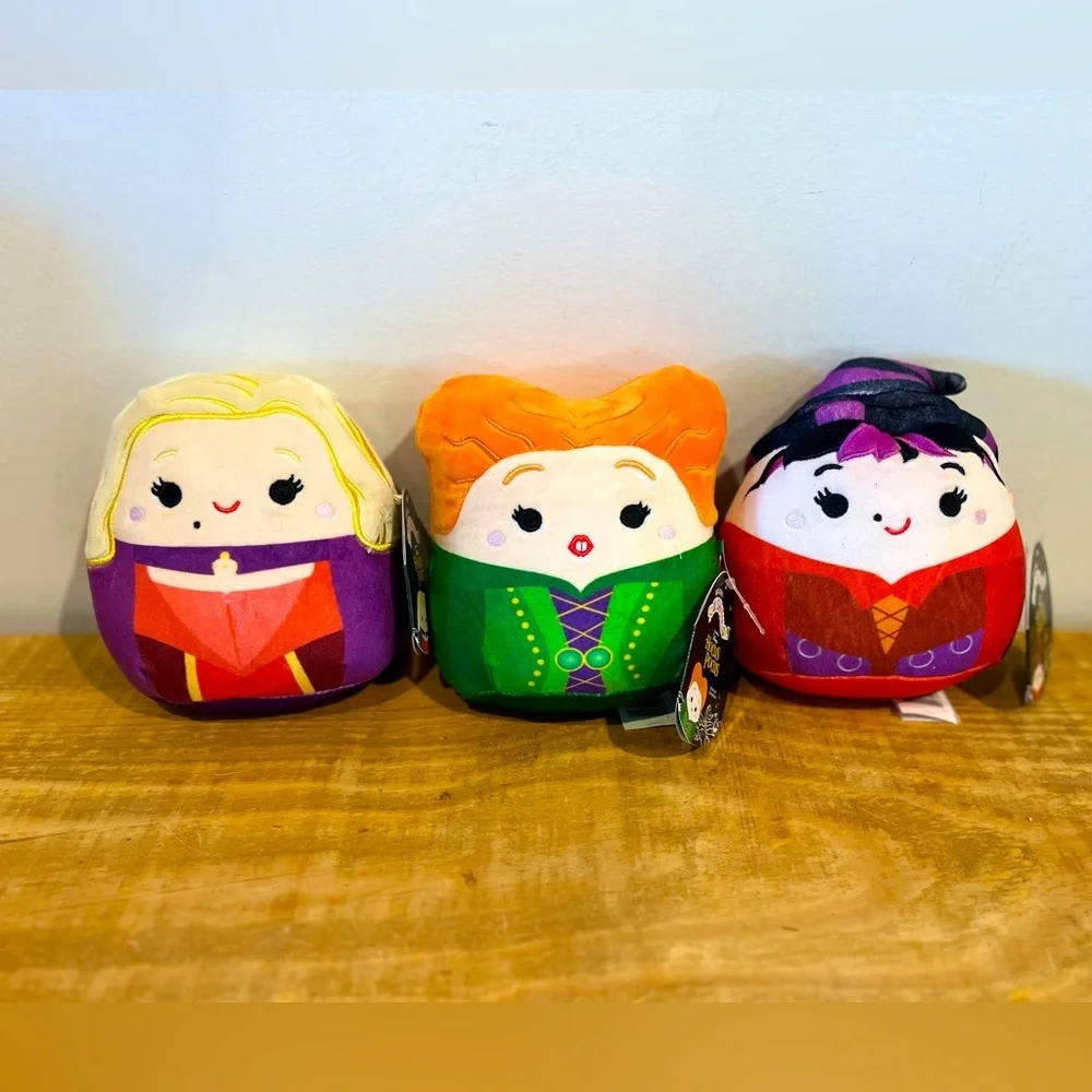 Squishmallow Hocus‎ pocus sanderson sister bundle NWT 5”
